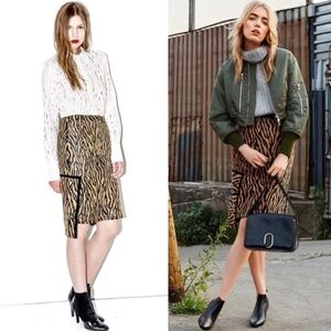 3.1 PHILLIP LIM Tiger Lace Broken Line Skirt Size 00